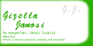 gizella janosi business card